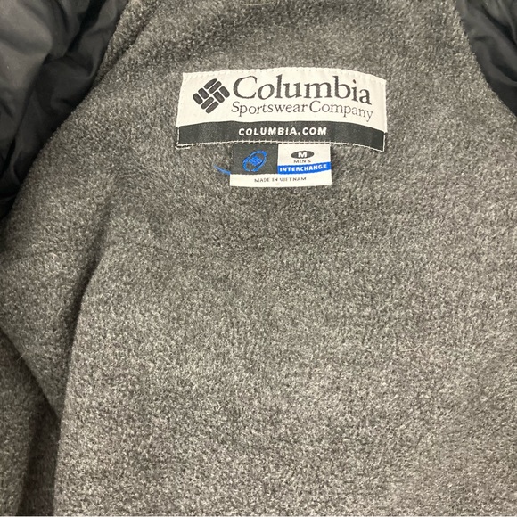 Columbia Interchange Fleece Lined Black & Gray Winter Jacket Mens Medium - Picture 10 of 15